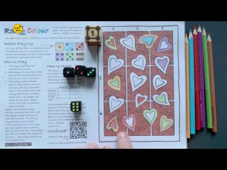 Roll & Colour: Hearts 2022 | Playthrough | Roll & Colour: Hearts (Perfect Game for Valentine's Day) Перевод