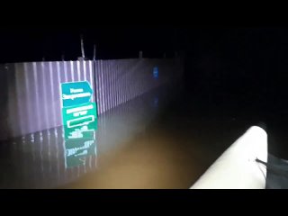 Затопленный СНТ “Энергетик“ в ночи (Оренбург, ).