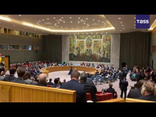 A significant part of those present in the UN Security Council hall during a vote on granting full UN membership to Palestinie w