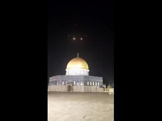 The sky over the Temple Mount in Jerusalem