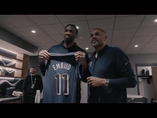 Joel Embiid receives his Team USA jersey 🔥