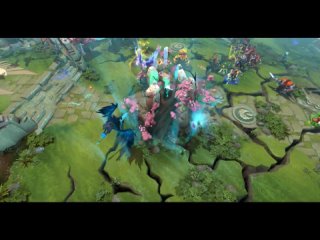 Skywrath and Venge with new arcanas fly off together after they win together.