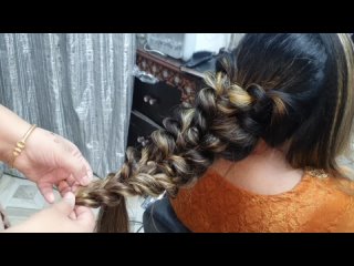 Lashes Beauty Parlour - Mehendi and sangeet look hairstyle ⧸ sangeet hairstyle
