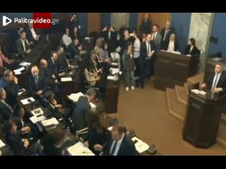 A serious fight occurred in the Georgian parliament during the consideration of the controversial law on foreign agents the par