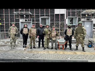 Ликвидация последствий после ударов ВСУ в Белгороде