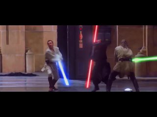 DARTH MAUL - FULL LIGHT-SABER FIGHT in HD - Star Wars _ The Phantom Menace Звёздные войны