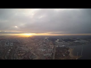 ✨ Солнечное гало с камер "Лахта Центра".  Красотища! (видео)