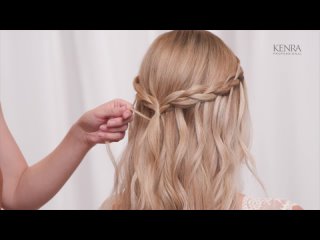 Kenra Professional - How To Create Waterfall Braids ｜ Soft Wave Half Up Hair Styling Tutorial ｜ Kenra Professional