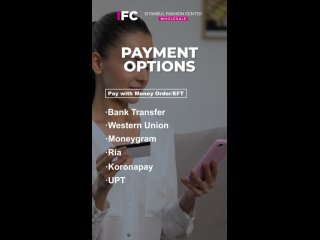 Способы оплаты / Payment terms