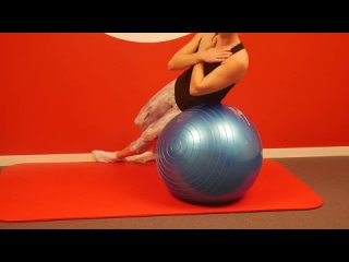 Косые мышцы живота на стабилизирующем мяче - вариант 2