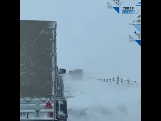 На трассе Аксарка – Салехард автомобилисты попали в снежный плен