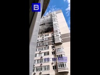 В Ростове горит квартира в многоэтажке на ул. Нансена