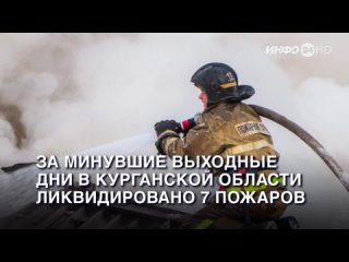 За минувшие выходные дни в Курганской области ликвидировано 7 пожаров. (2024-03-22)