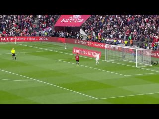 В полуфинальном матче Кубка Англии «Манчестер Юнайтед» обыграл «Ковентри» в серии пенальти — 3:3, (по пен:4:2)