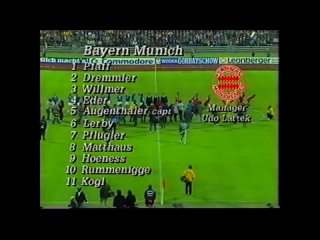 1984-1985 - Кубок Кубков. Полуфинал. 1-й матч. Бавария (Германия)--Эвертон (Англия) обзор