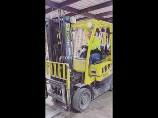 Rainy day forklift tricks with Gary
