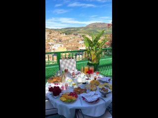 Moroccan Dreamy breakfast views at the Palace --__Thank you _tunisianbedouin for capturing this beautiful setting(MP4).mp4