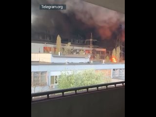 Трипольская ТЭС под Киевом полностью уничтожена — мощный пожар охватил турбинный цех, сообщили в компании «Центрэнерго Украины»