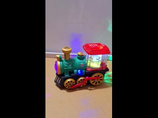 Classical Train Toy Electric Steam Locomotive Engine with Smoke, Automatic Bump  Go Trucks with Sounds Lights, for Kids