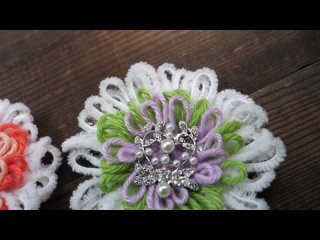 Цветок «Хризантема» крючком  Flower “Chrysanthemum“ crochet pattern