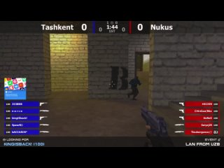 Полуфинал Узбекского LAN турнира по CS 1.6 [Nukus -vs- Tashkent] 2map @kn1fe TV