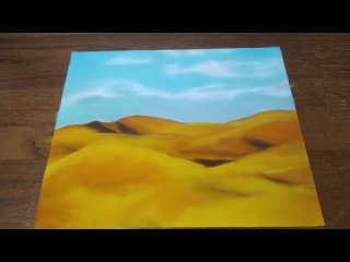 Пустыня. Рисунок пастелью _ Desert. Pastel drawing