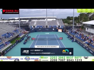 Теннис.  Андрей Рублёв -  Томаш Махач. ATP 1000.  Майами 2024. «Miami Open-2024». 22 марта 2024.