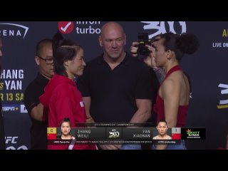 Вейли Жанг vs Ян Сяонянь - Битва взглядов с пресс-конференции перед UFC 300