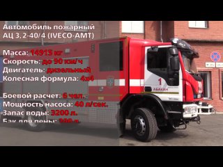 Пожарная техника Хакасии - АЦ 3,2-40/4 (IVECO-AMT)