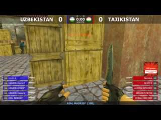 Матч-Реванш по CS 1.6 UZBEKISTAN -vs- TAJIKISTAN 1map @kn1feTV