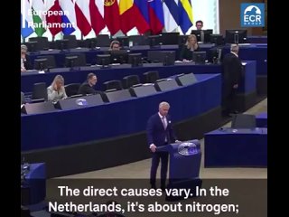Депутат Европарламента от Нидерландов разоблачает войну глобалистов против фермеров