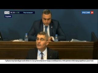 Члены грузинского парламента устроили потасовку