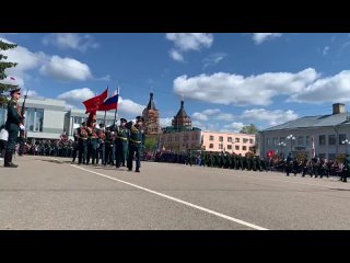 Торжественное шествие войск прошло по случаю Дня Победы в Луге