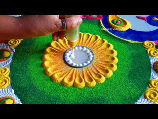 #1541 satisfying video   navratri rangoli designs   diwali rangoli design   kolam