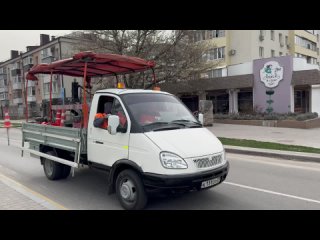 Рабочие приступили к нанесению дорожной разметки в Белгороде