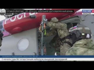 В Татарстане бойцы Росгвардии отработали десантирование с вертолета