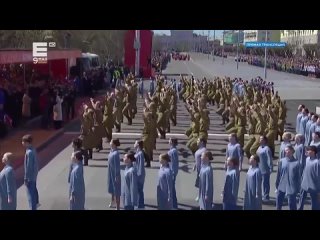 Торжественное шествие в честь Дня Победы в Красноярске(480p)