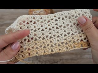 Simple crochet stitch pattern  Простой узор из столбиков крючком