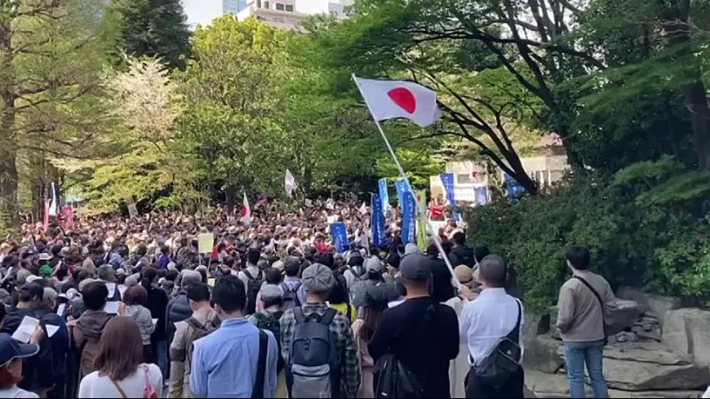 donshafi911@HAPPENING TODAY IN JAPAN Thousands attend public demonstration against WHO and New World Order across multiple locat