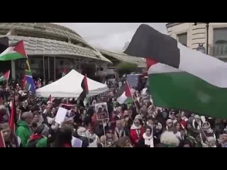 Hundreds of Parisians protested in defense of the Gaza Strip