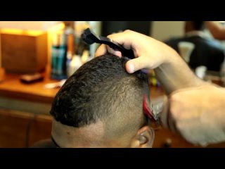 Ricardo The Barber - Mohawk with a half blade and zero  out my Canon 6D with  1