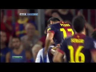 Педро (Барселона) - гол Реал Сосьедаду.
