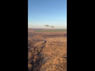 Όμορφο!  Ka-52 Alligator αναγνωριστικά-επιθετικά ελικόπτερα κάπου στη ζώνη του SMO
