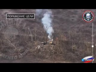 🇷🇺🇺🇦 In the footage, soldiers of the Sever V Brigade bombarded the positions of the Ukrainian armed forces in the area of ​​the