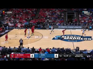 #11 NC State Wolfpack vs #4 Duke Blue Devils  NCAAM Tournament 2024 Elite 8 South