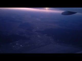 Паводок с утра из окна самолета