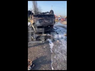 В результате погони в Ингушетии перевернулся автомобиль с бандитами
