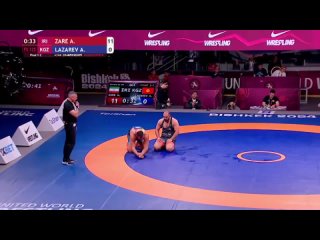 Asian2024 125kg 1 (IRI) Amir Hossein Abbas ZARE vs. (KGZ) Aiaal LAZAREV