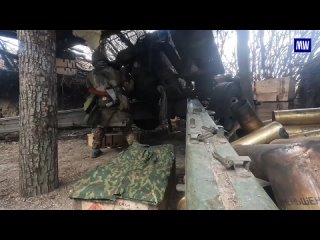 Combat work of Msta-B howitzer crews of the Vostok group of troops