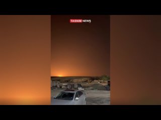 Видео удара по объектам в Израиле. Tasnim утверждает, что в пустыне Негев